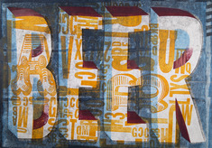 Beer  (grey on orange type)