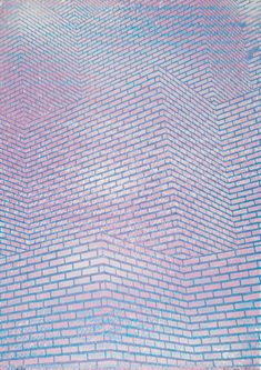Brick space 2 - blue on pink energy
