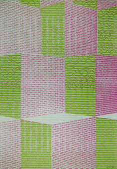 Brick space 1- pink and green energy