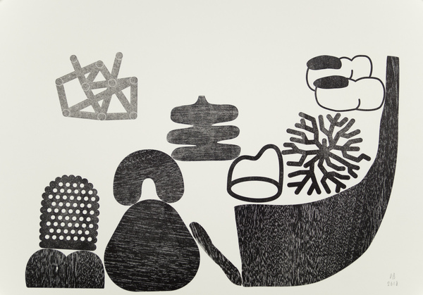 An open Matrix letterpress monoprint (S)
