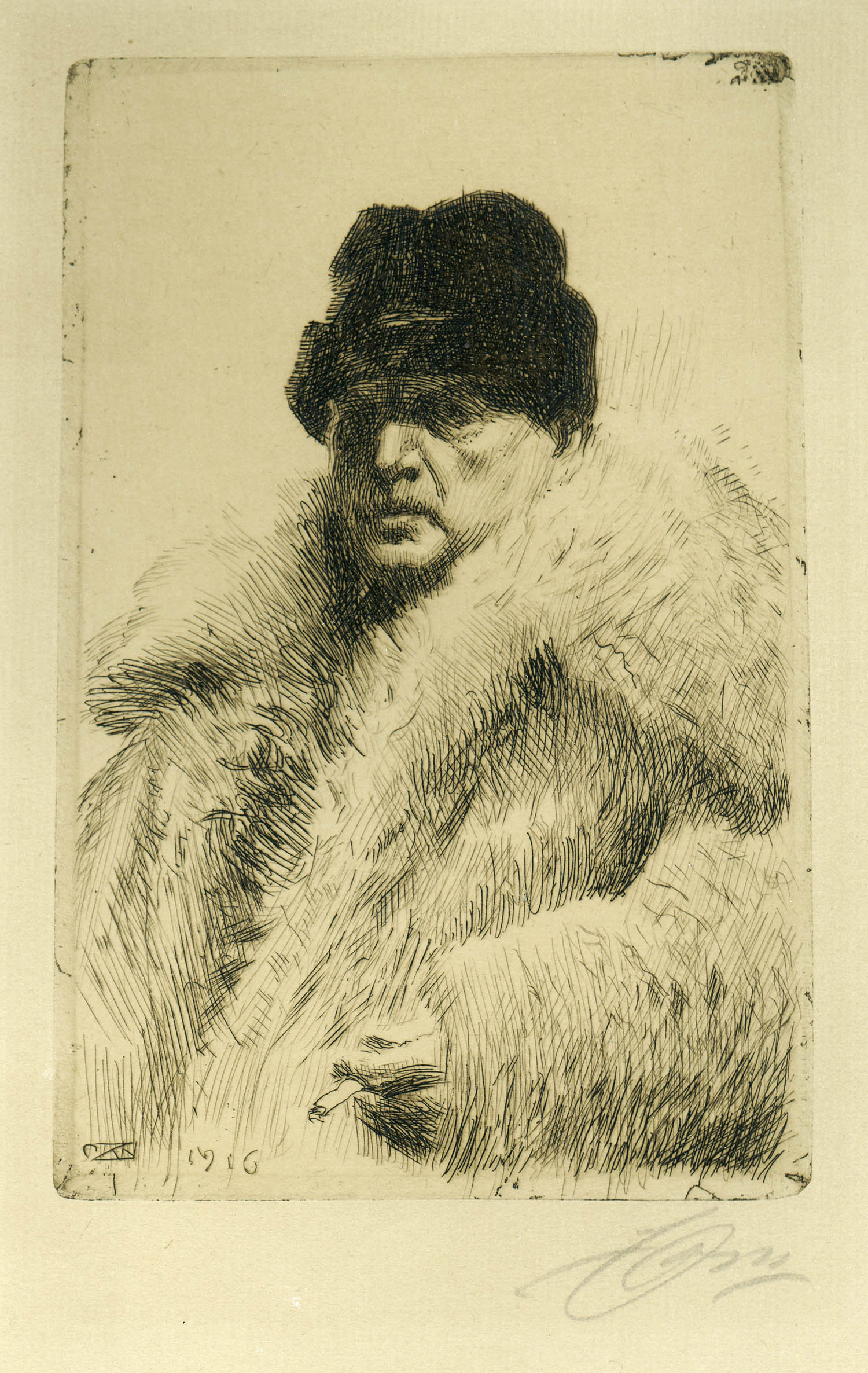 Anders Zorn, Självporträtt 1916